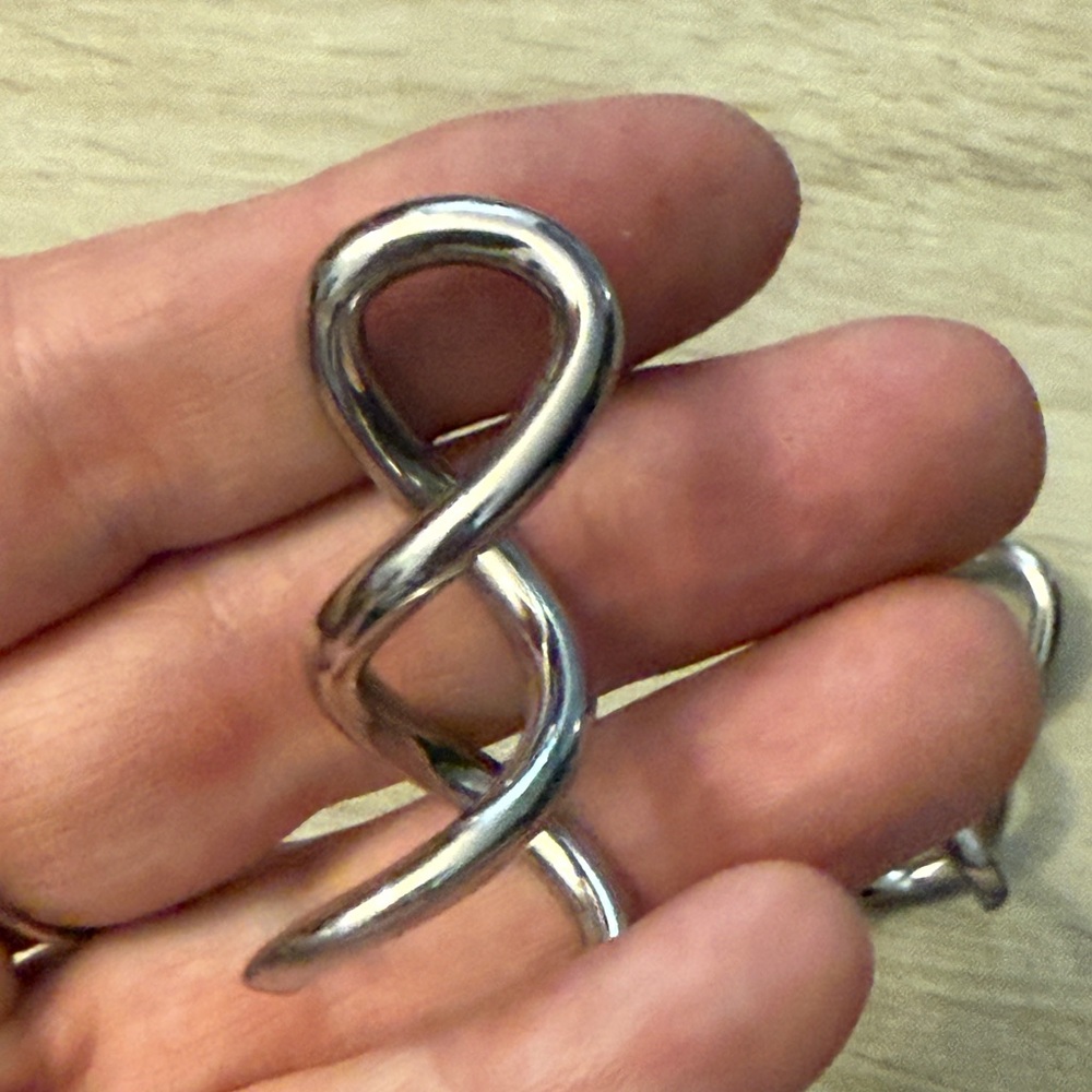 LITTLE SEVEN Cthulhu Spirals 8ga surgical stainless steel, never worn